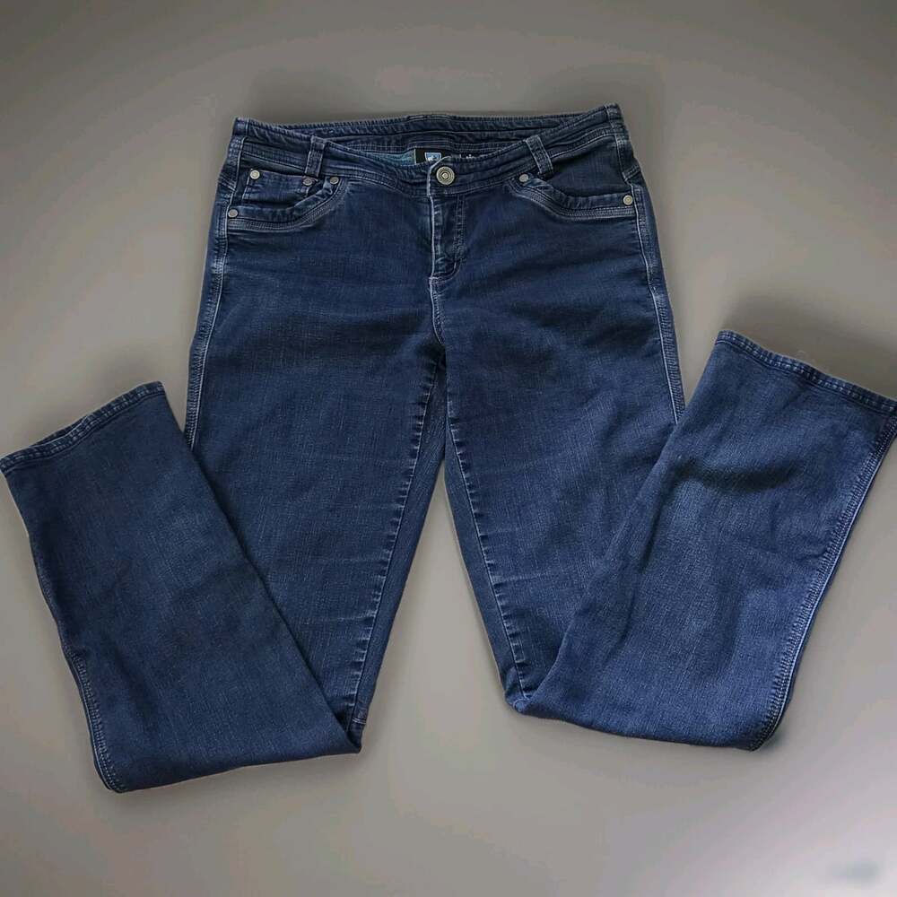 Kuhl Women's Jeans Size 8 Thermik Performance Stretch Blue Denim Outdoor Hiking